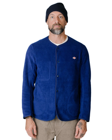 Danton Fleece Collarless Jacket Blue
