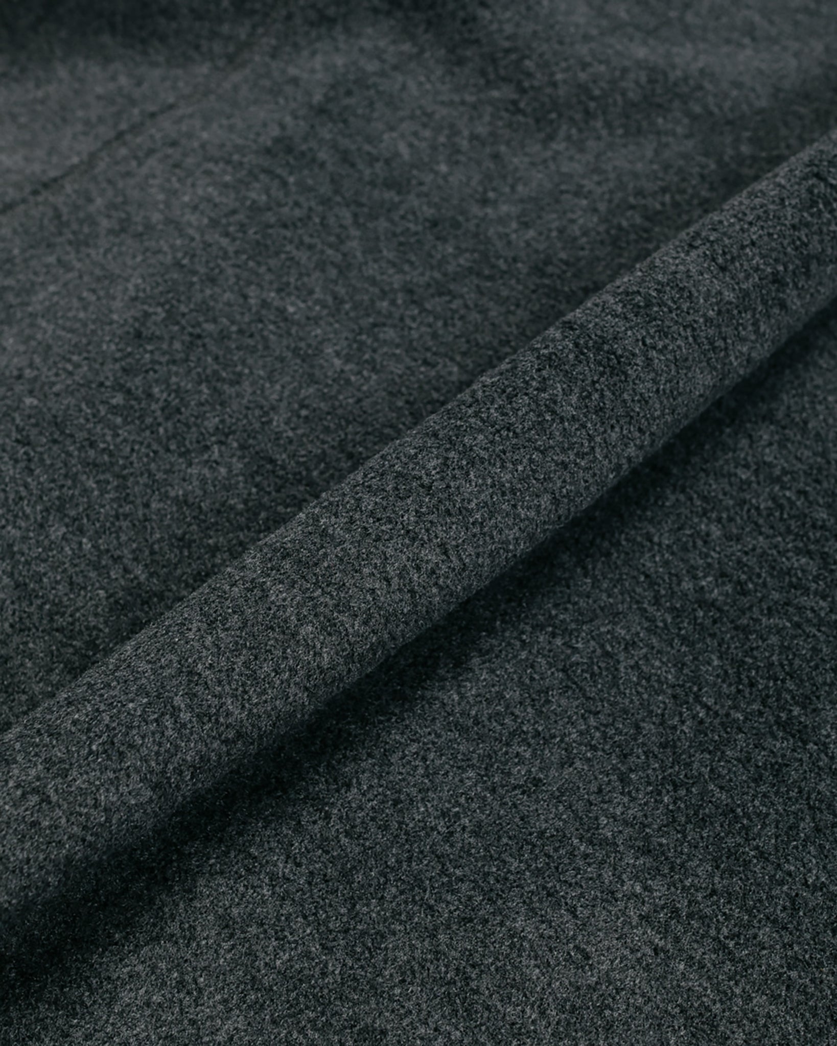 Danton Fleece Collarless Jacket Charcoal Grey Fabric