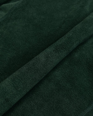 Danton Fleece Collarless Jacket Dark Green Fabric