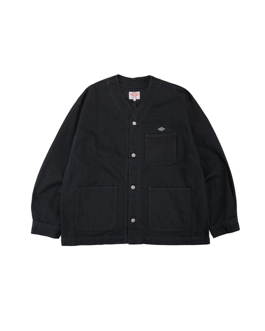 Danton Katsuragi Collarless Jacket Charcoal Black
