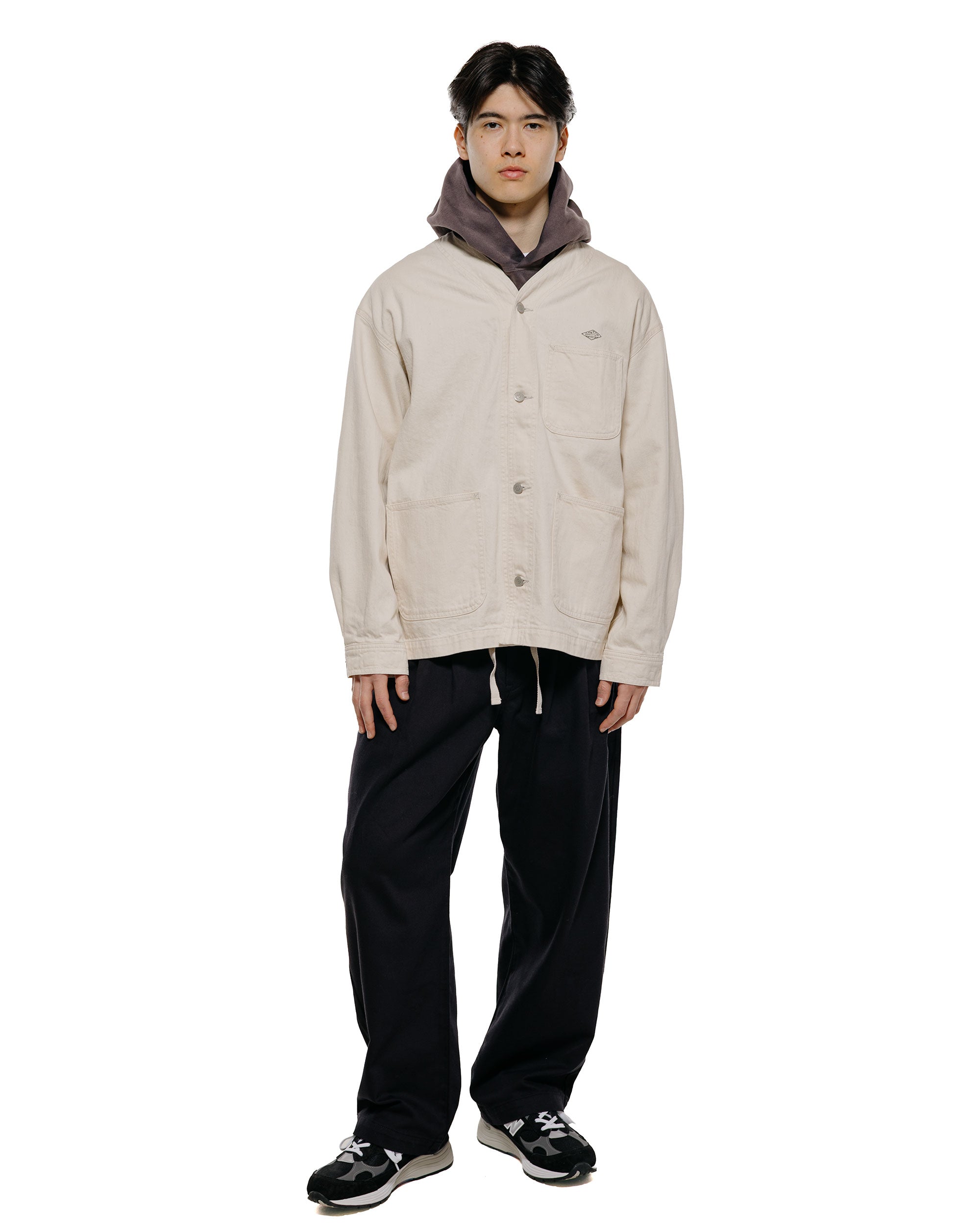Danton Katsuragi Collarless Jacket Ecru