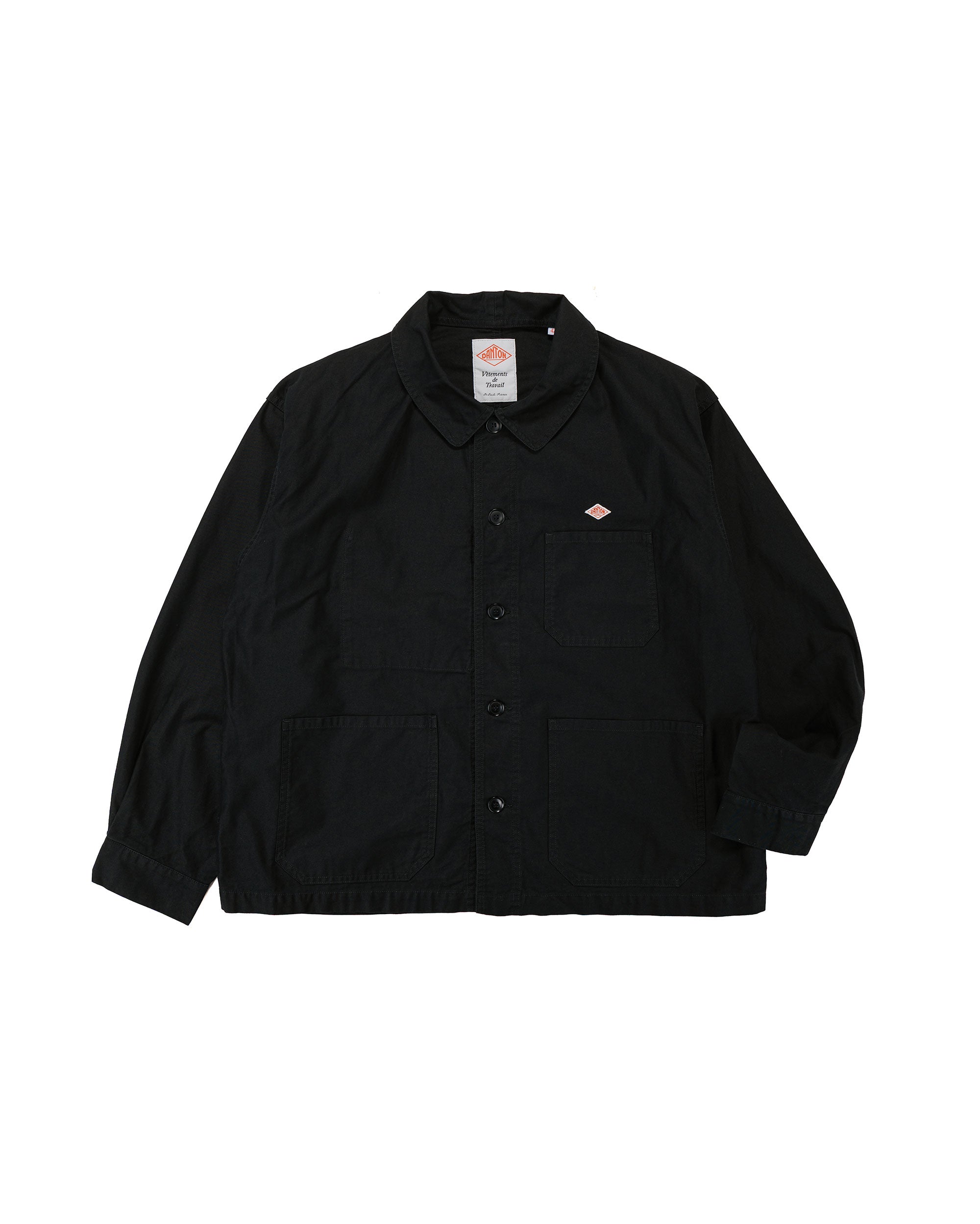 Danton Wool Pile Collar Round Jacket Charcoal