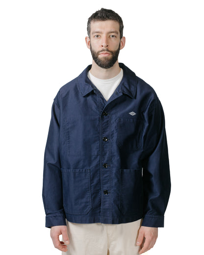 Danton Moleskin Wide Coveralls Blue model front