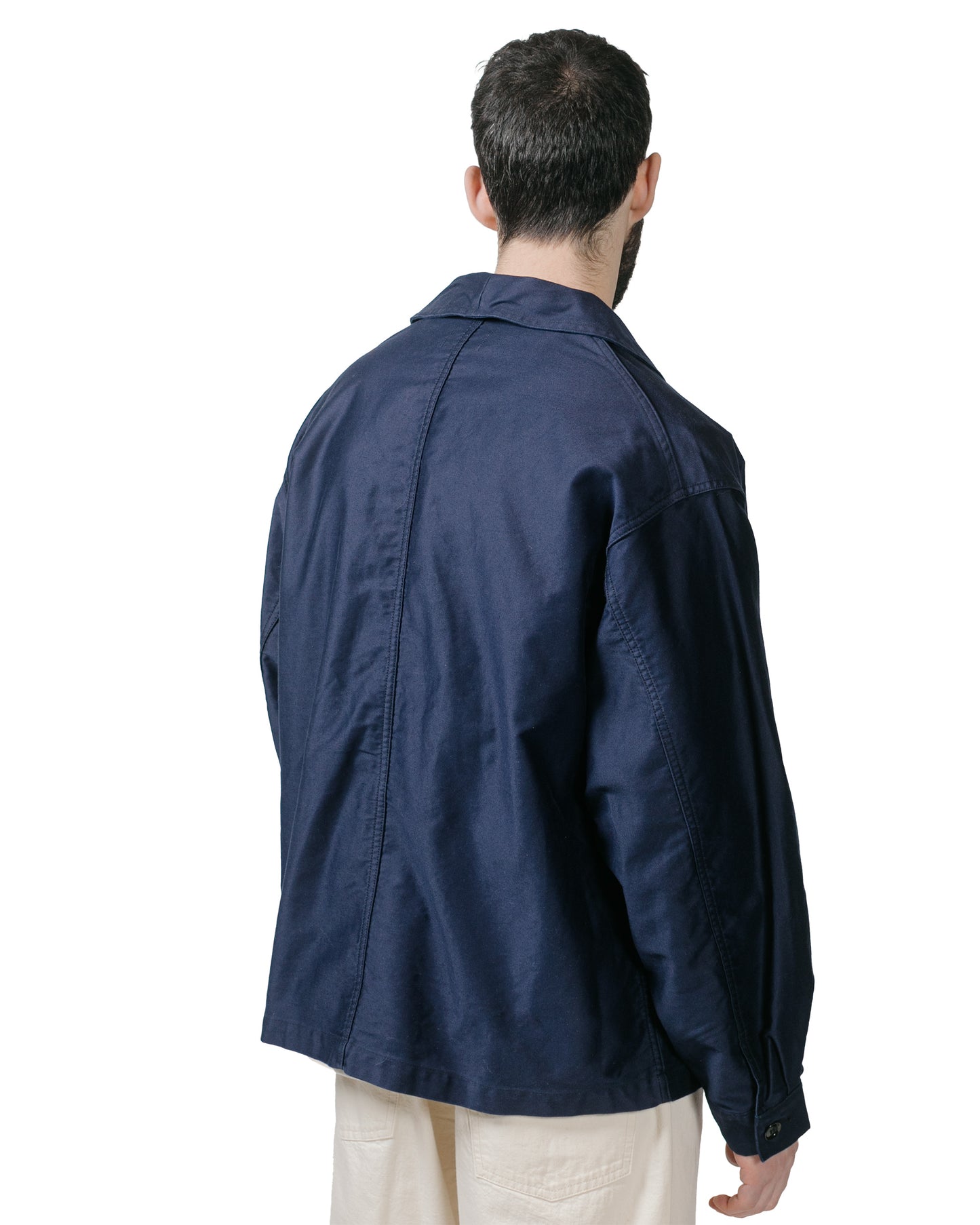 Danton Moleskin Wide Coveralls Blue model back