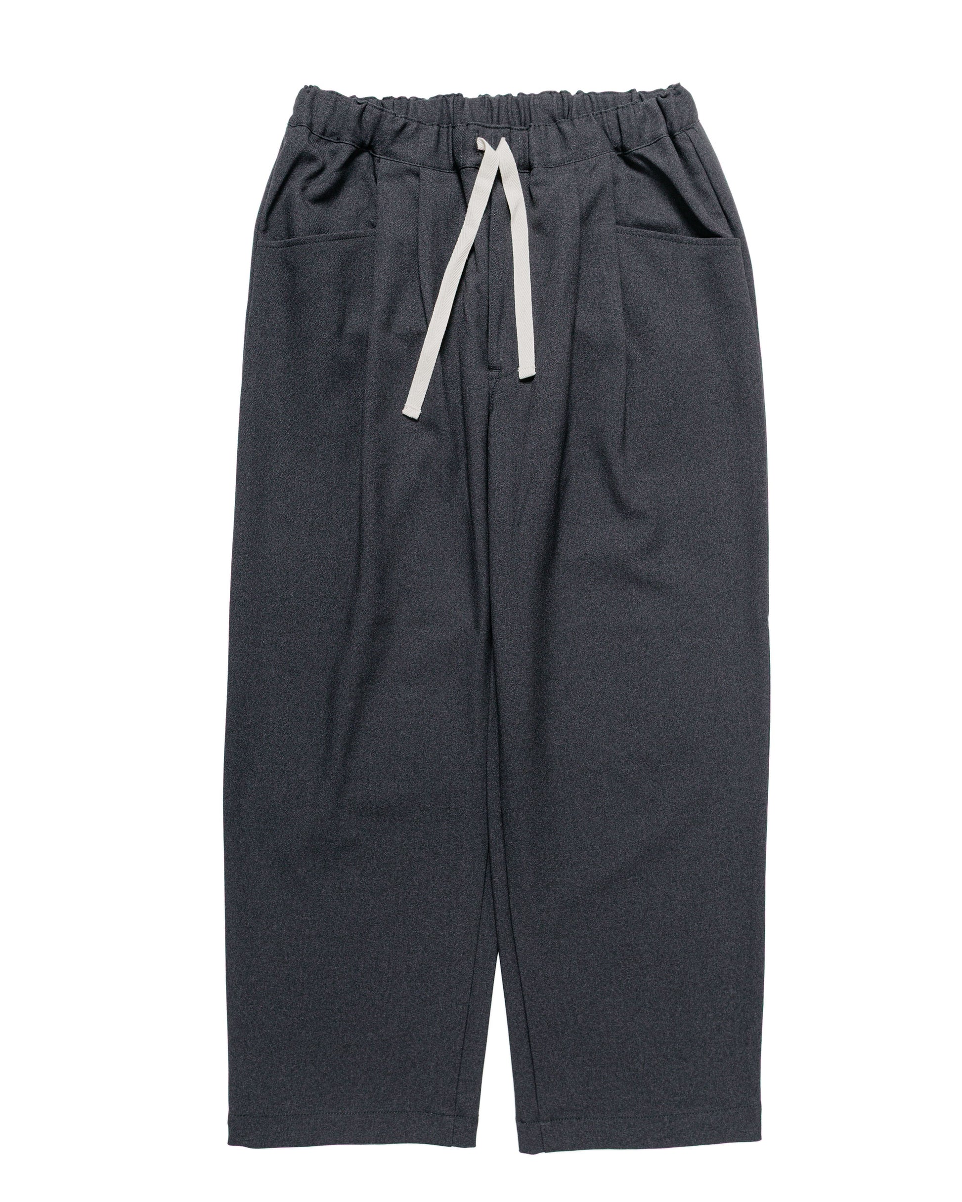 Danton Polyester Flannel Tuck Pants Dark Green/Grey