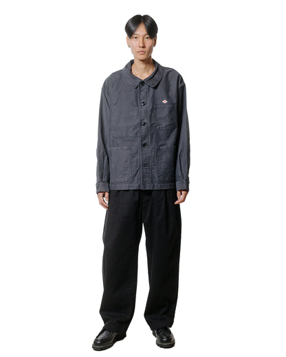 Danton Sulfur Dye Heavy Moleskin Wide Coveralls Black