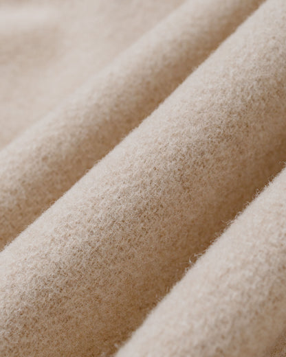 Danton Wool Light Pile Stand Collar Jacket Raw Beige