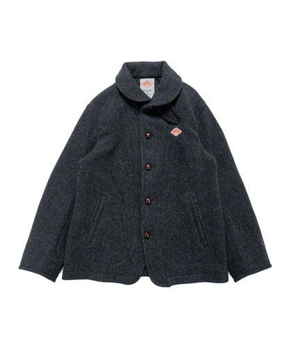 Danton Wool Pile Collar Round Jacket Charcoal