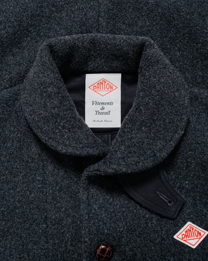 Danton Wool Pile Collar Round Jacket Charcoal