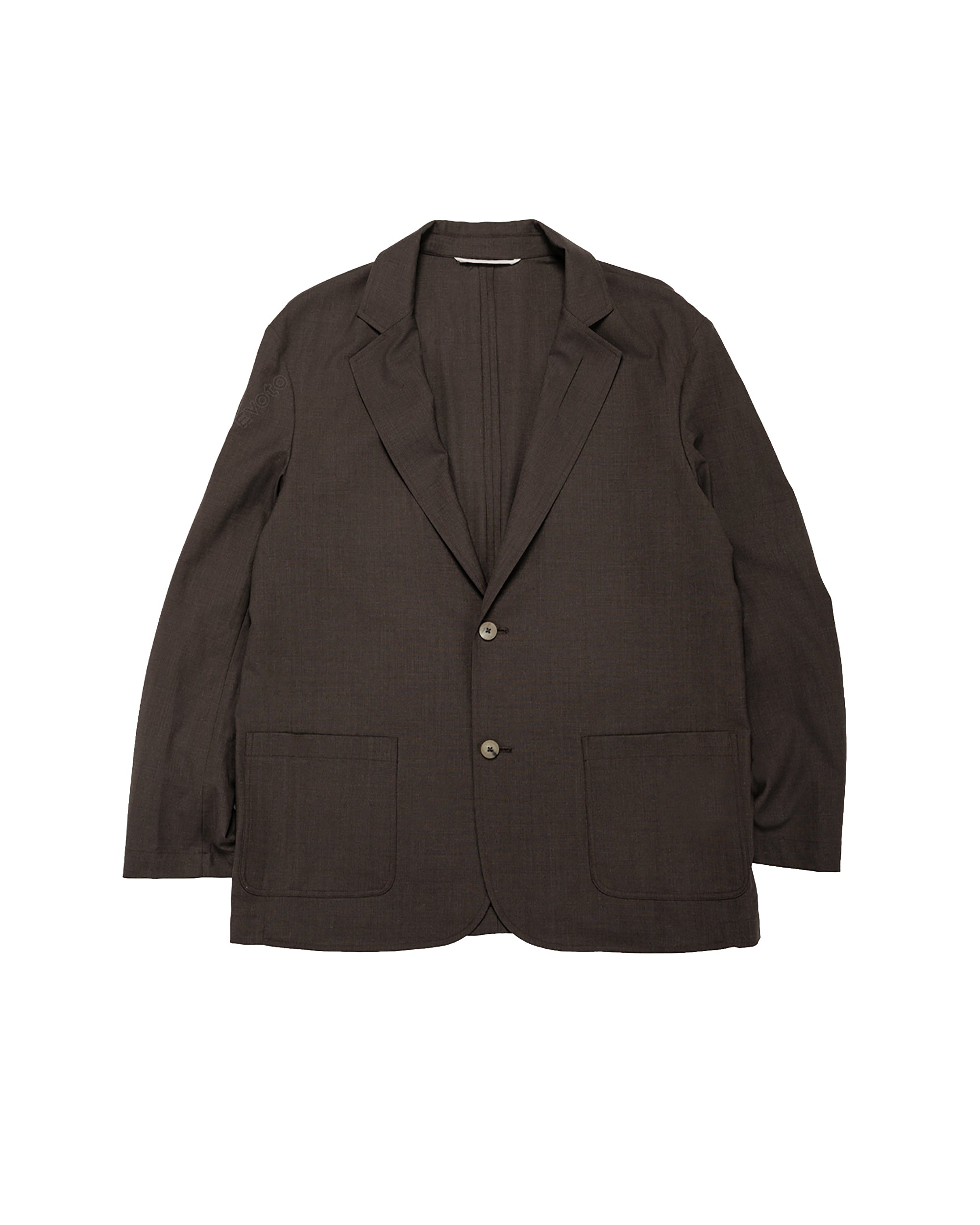 De Bonne Facture Artist Shirt Washed Cotton Voile Dark Brown