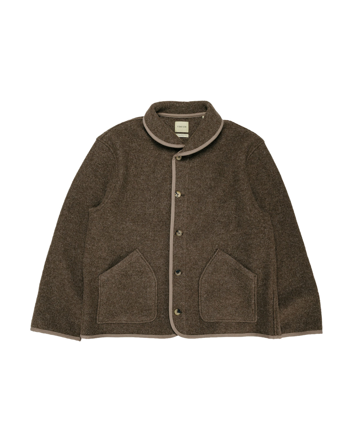 De Bonne Facture Alpine Jacket Boiled Wool Ash Brown