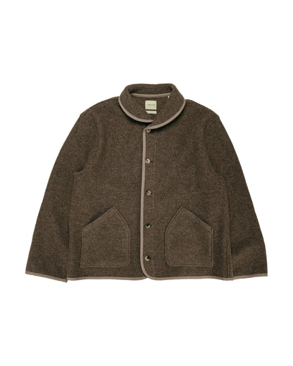 De Bonne Facture Alpine Jacket Boiled Wool Ash Brown