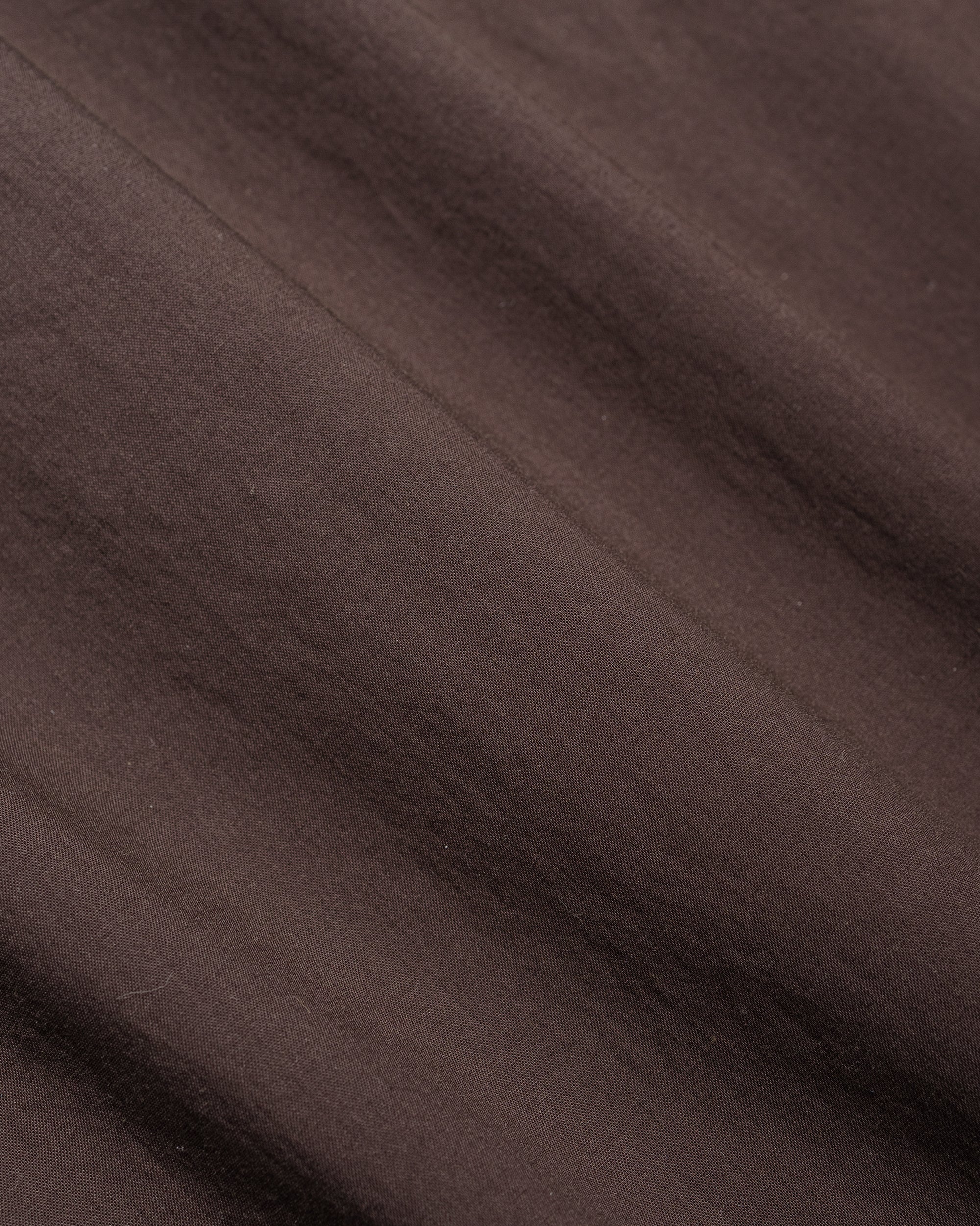 De Bonne Facture Artist Shirt Washed Cotton Voile Dark Brown