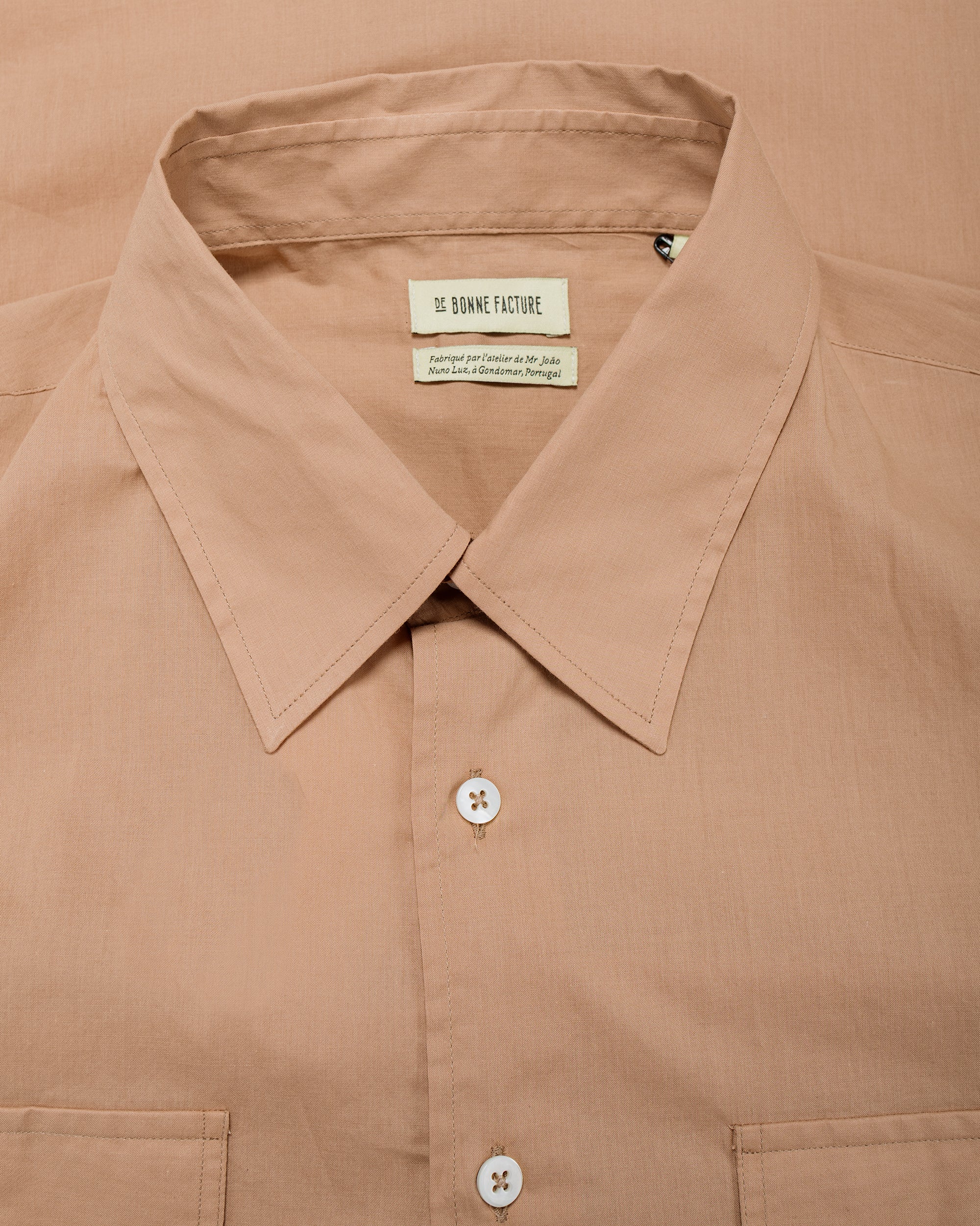 De Bonne Facture Artist Shirt Washed Cotton Voile Rosewood
