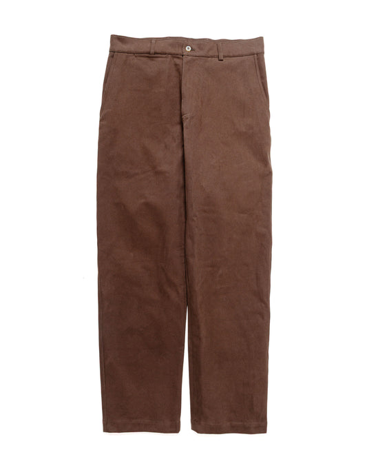 De Bonne Facture Balloon Trousers Heavy Cotton Drill Bark Brown