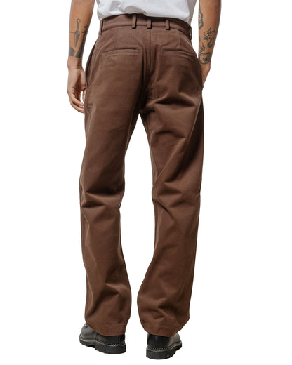 De Bonne Facture Balloon Trousers Heavy Cotton Drill Bark Brown