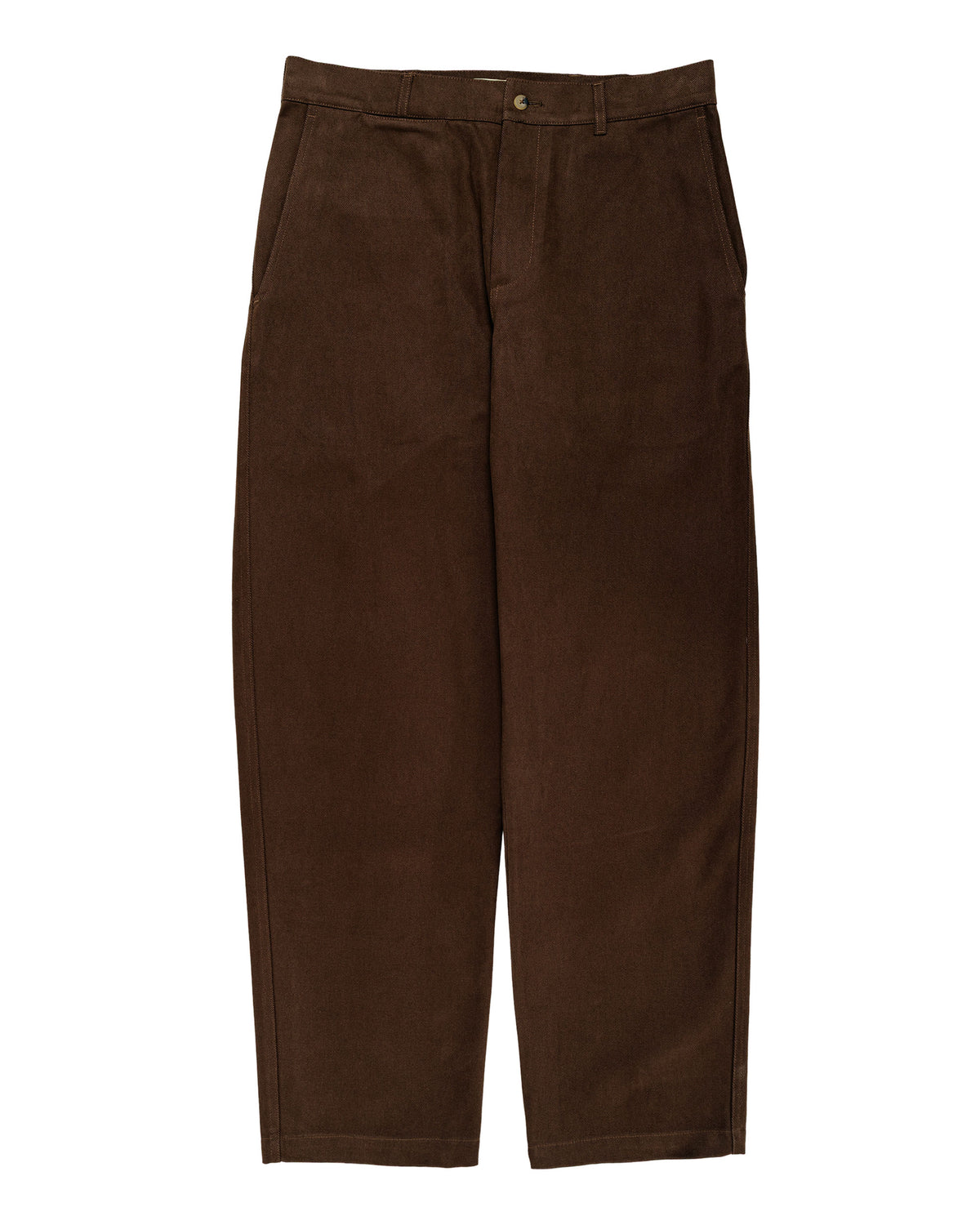 De Bonne Facture Balloon Trousers Heavy Cotton Drill Bark Brown