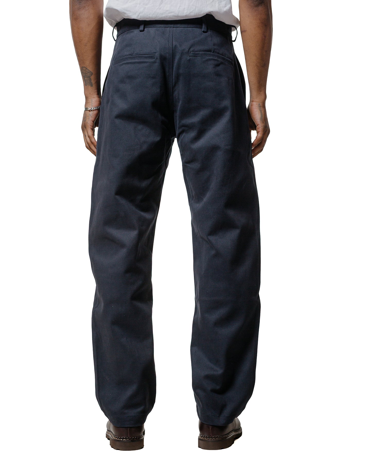 De Bonne Facture Balloon Trousers Heavy Cotton Drill Dark Navy