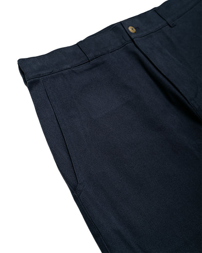 De Bonne Facture Balloon Trousers Heavy Cotton Drill Dark Navy