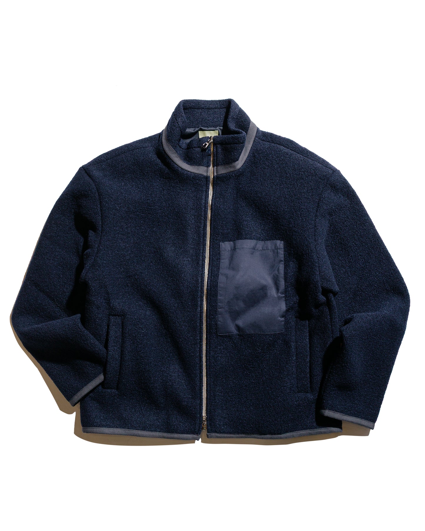De Bonne Facture Bookstore Jacket Boiled Wool Navy