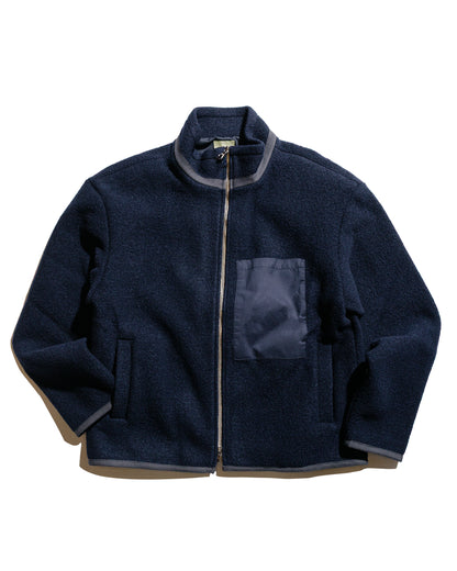 De Bonne Facture Bookstore Jacket Boiled Wool Navy