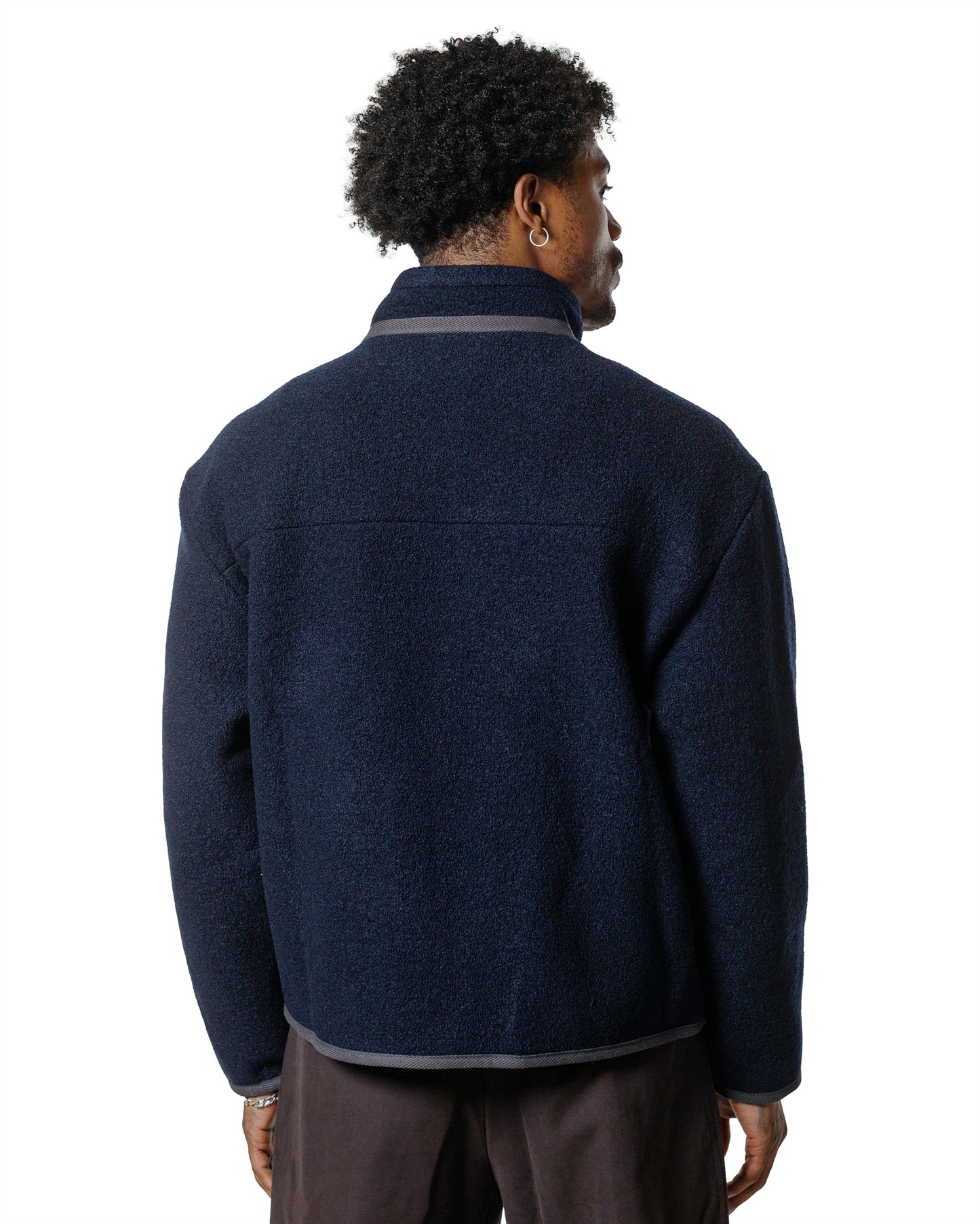 De Bonne Facture Bookstore Jacket Boiled Wool Navy
