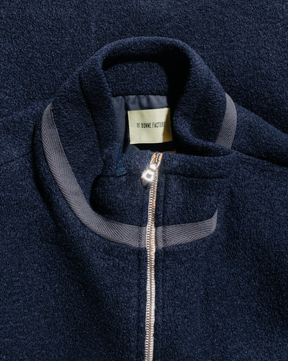 De Bonne Facture Bookstore Jacket Boiled Wool Navy