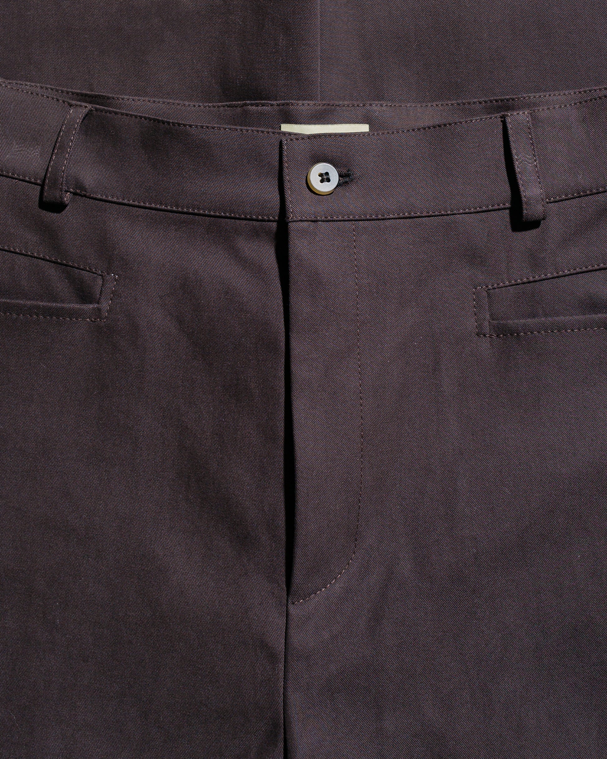 De Bonne Facture Gardian Trousers Soft Cotton Twill Chocolate