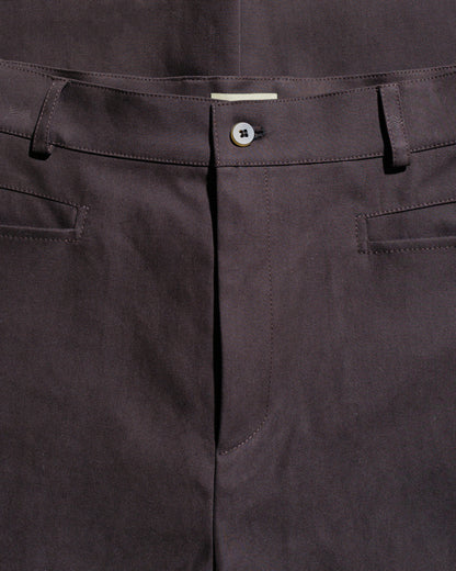 De Bonne Facture Gardian Trousers Soft Cotton Twill Chocolate