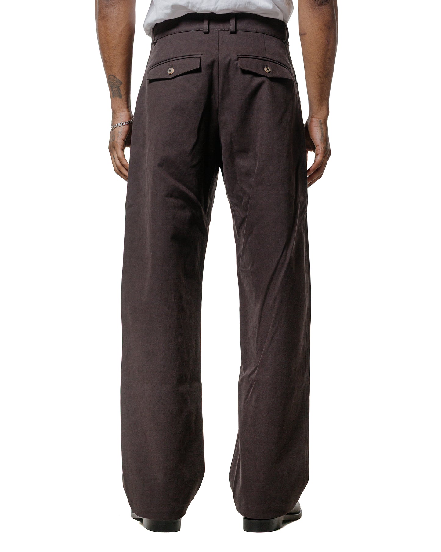 De Bonne Facture Gardian Trousers Soft Cotton Twill Chocolate