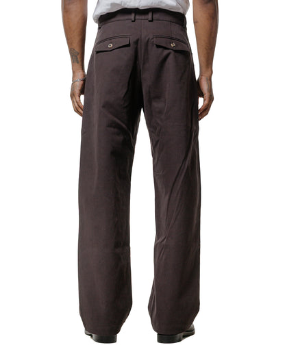 De Bonne Facture Gardian Trousers Soft Cotton Twill Chocolate