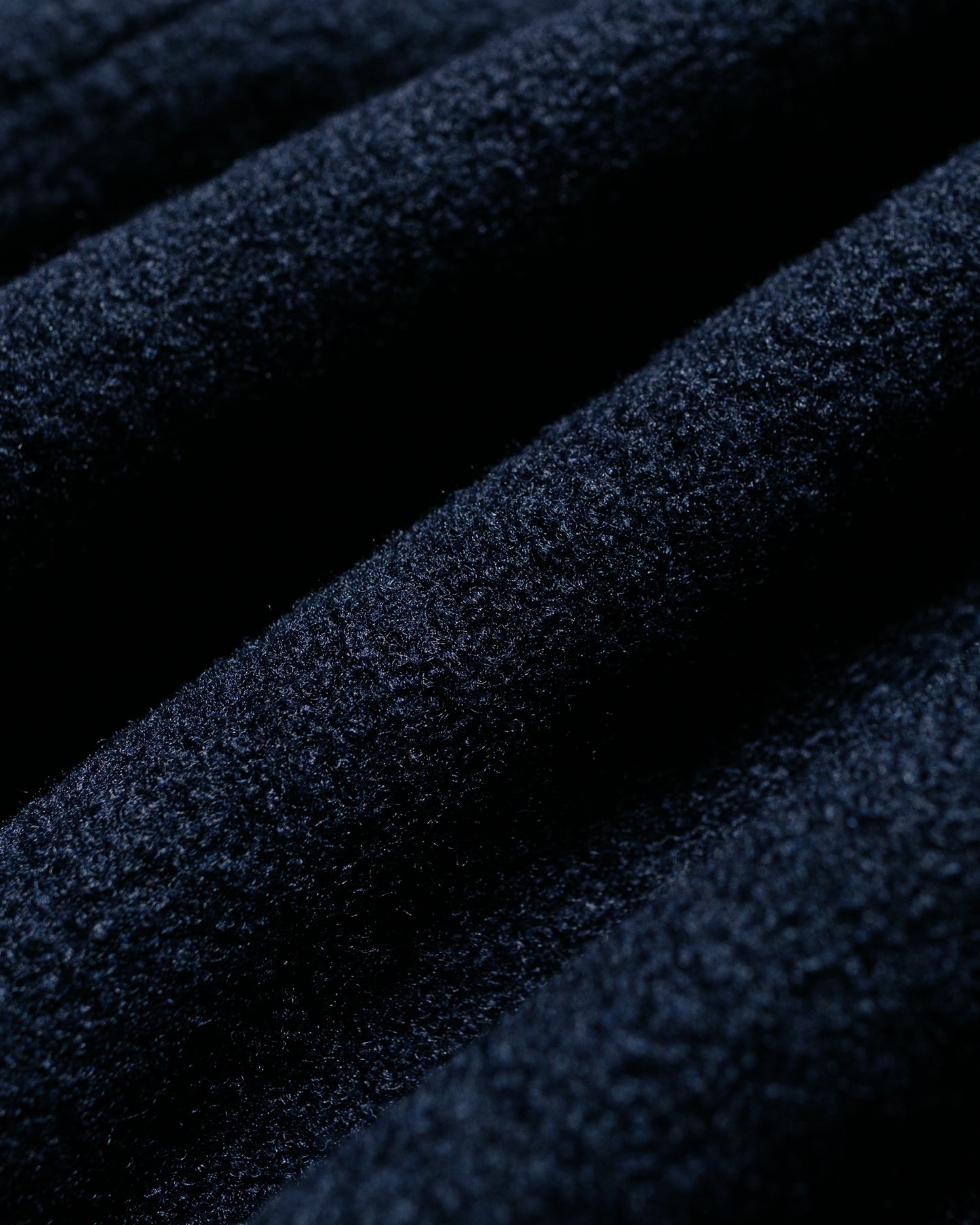 De Bonne Facture Half Ziped Pullover Boiled Wool Blue Green