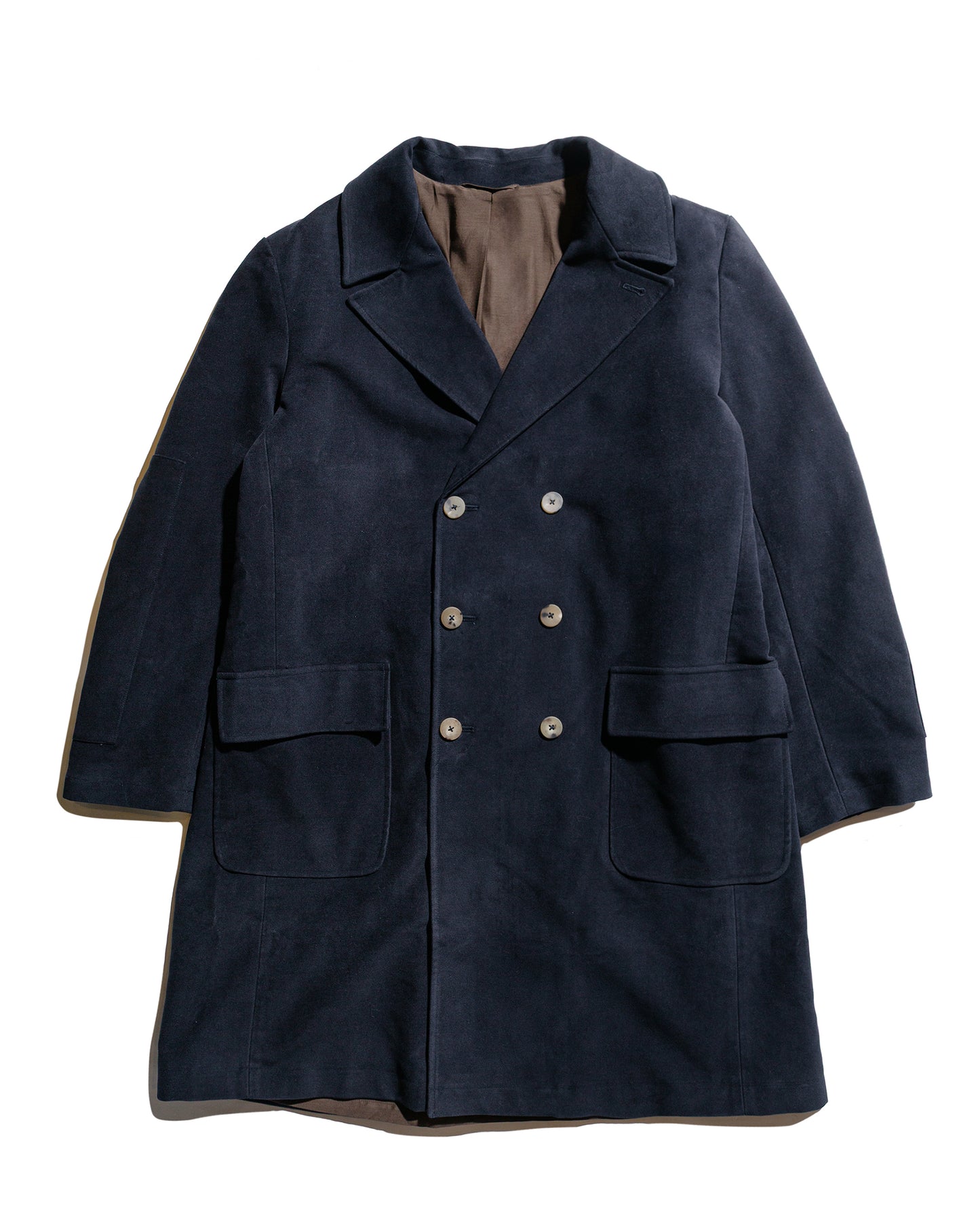 De Bonne Facture Marcel Lassance Redingote Coat English Moleskin Navy