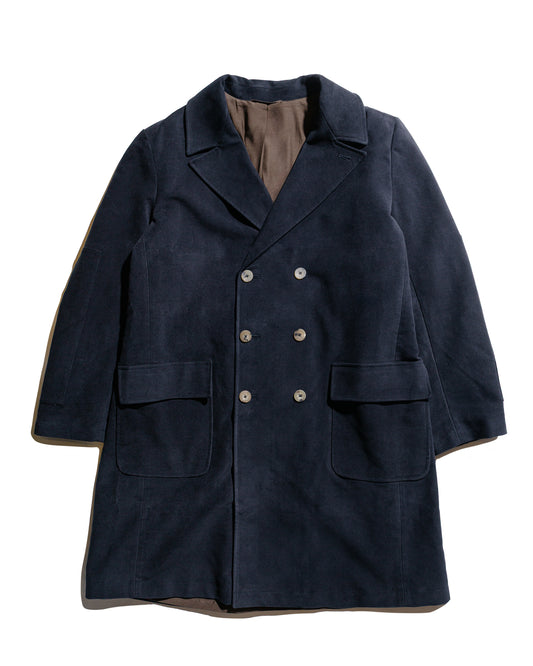 De Bonne Facture Marcel Lassance Redingote Coat English Moleskin Navy
