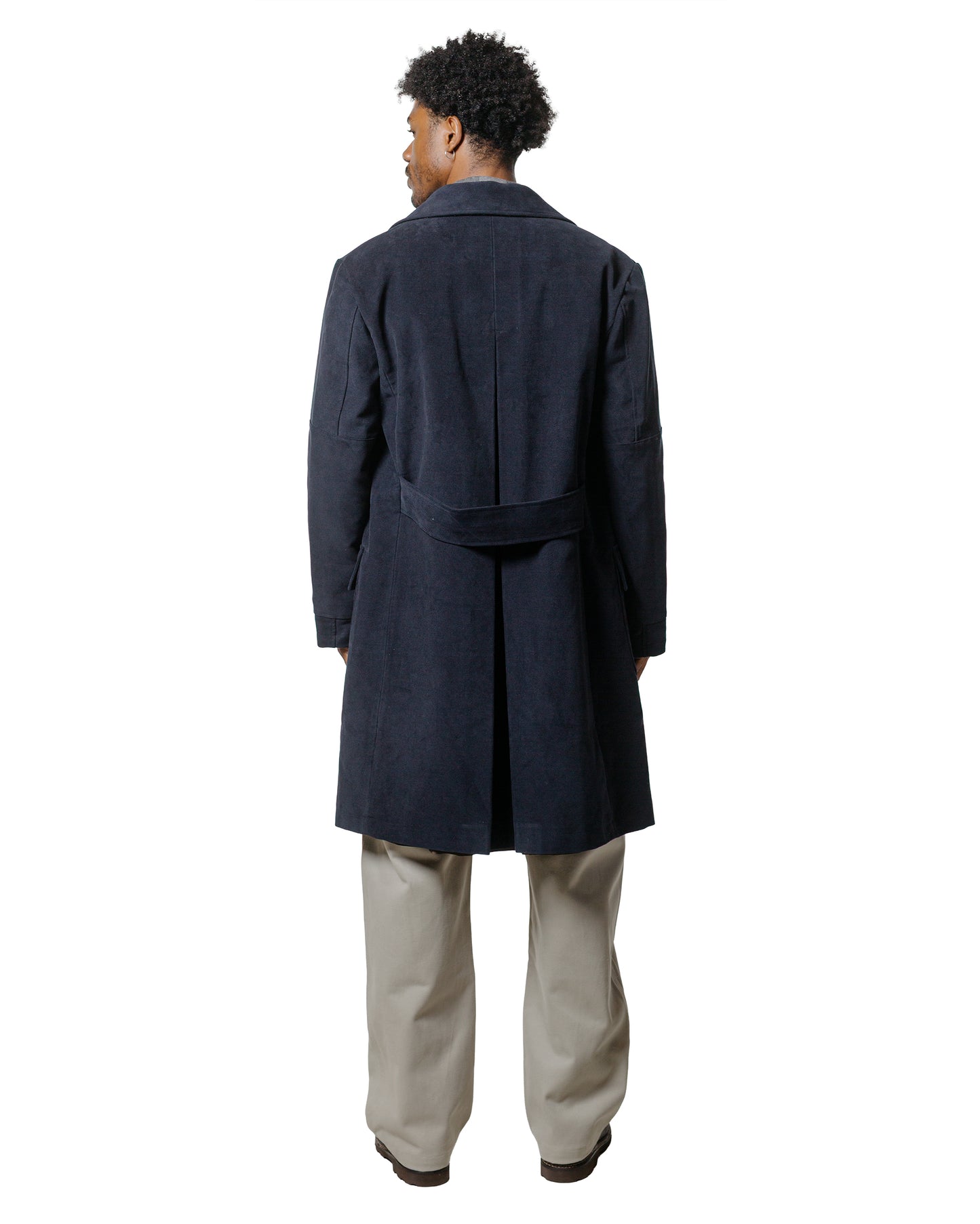 De Bonne Facture Marcel Lassance Redingote Coat English Moleskin Navy