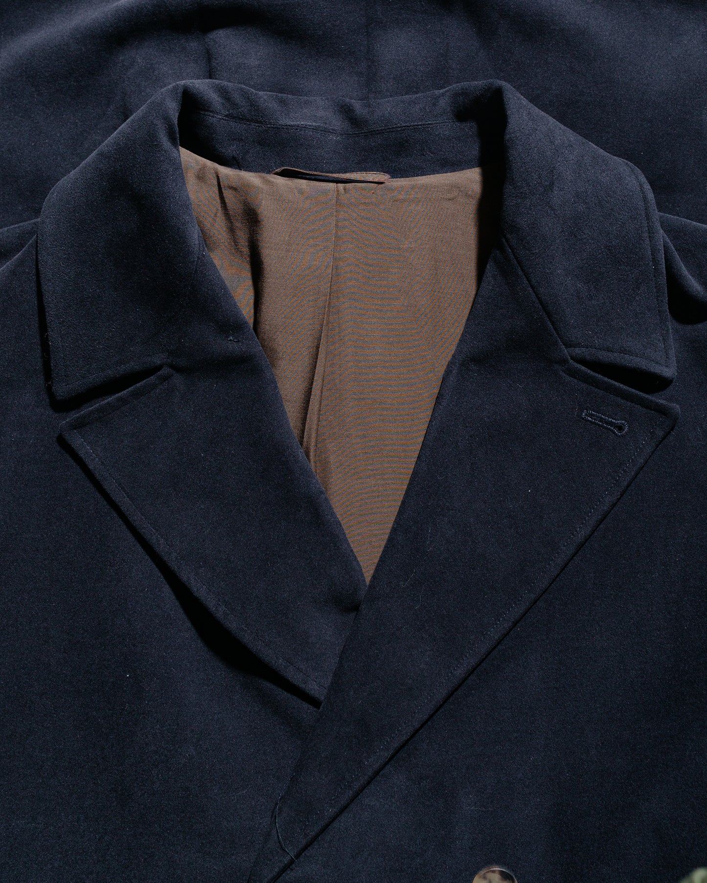 De Bonne Facture Marcel Lassance Redingote Coat English Moleskin Navy