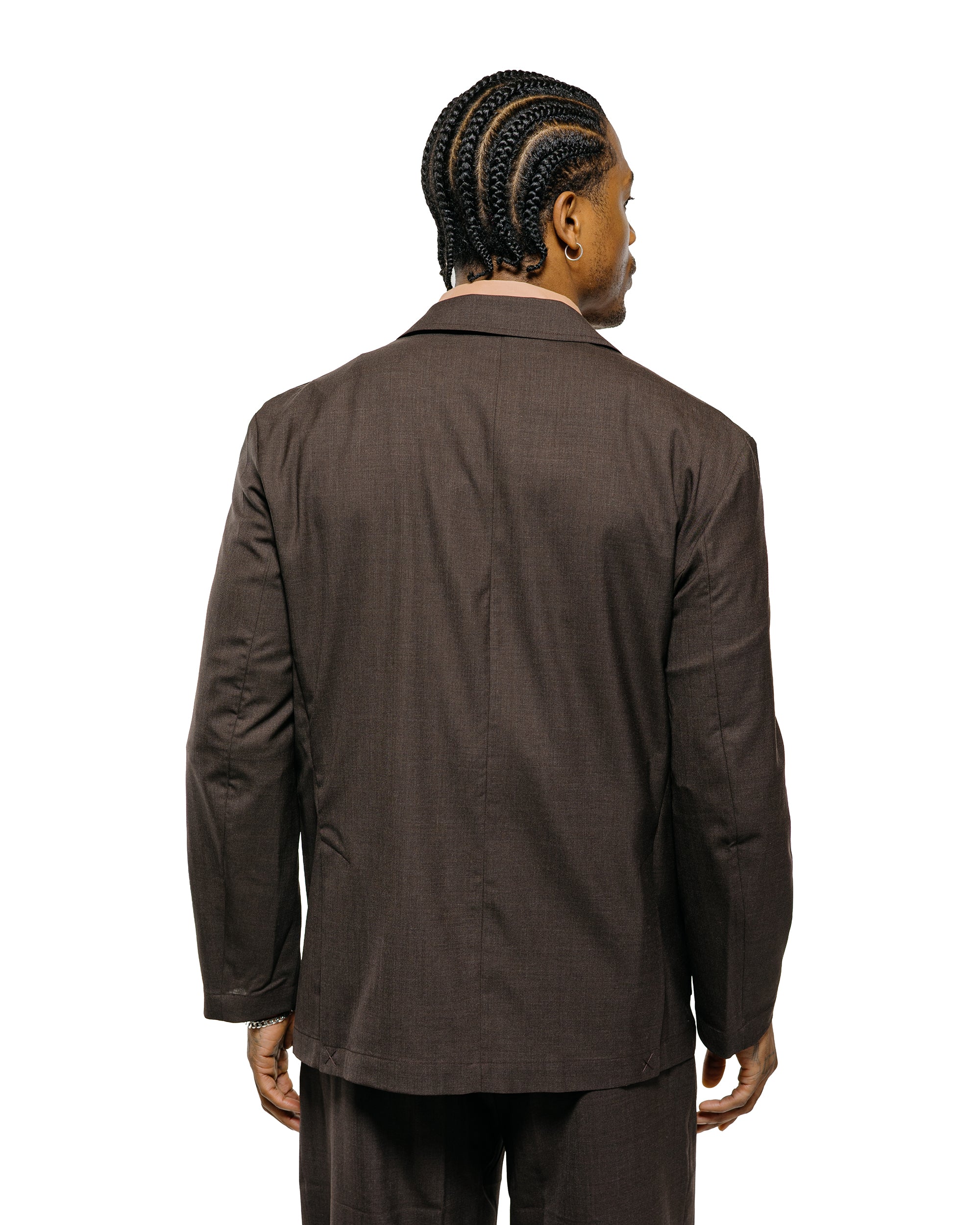 De Bonne Facture Writer's Jacket Super 130's Cold Wool Bark Brown