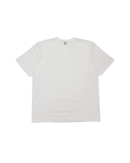 Denime Lot. 275 Front V Crew Neck T-Shirt Solid Color Off White