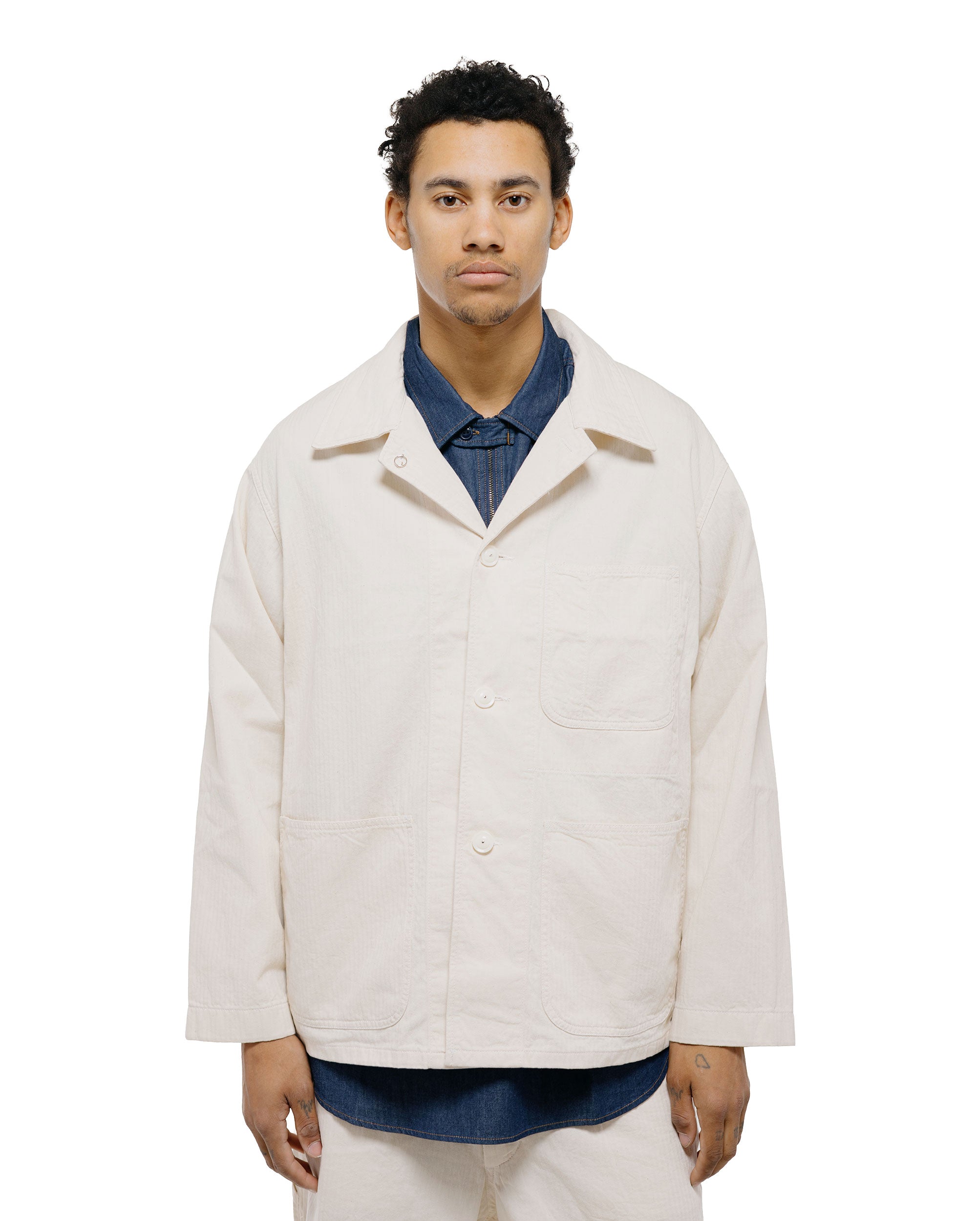 Engineered Garments Workaday Utility Jacket Natural 7oz Cotton HB Twil