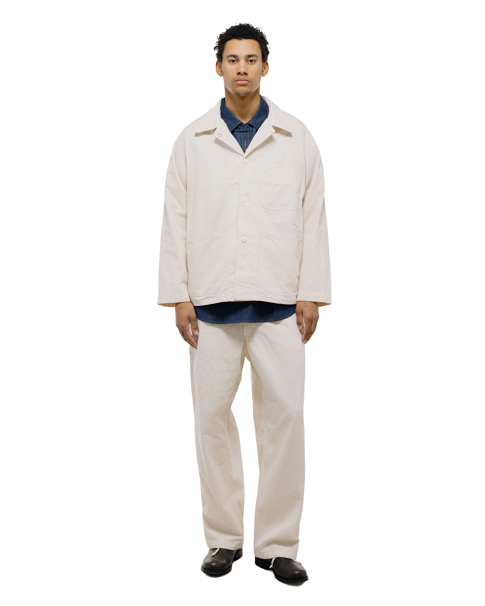 Engineered Garments Workaday Utility Jacket Natural 7oz Cotton HB Twil