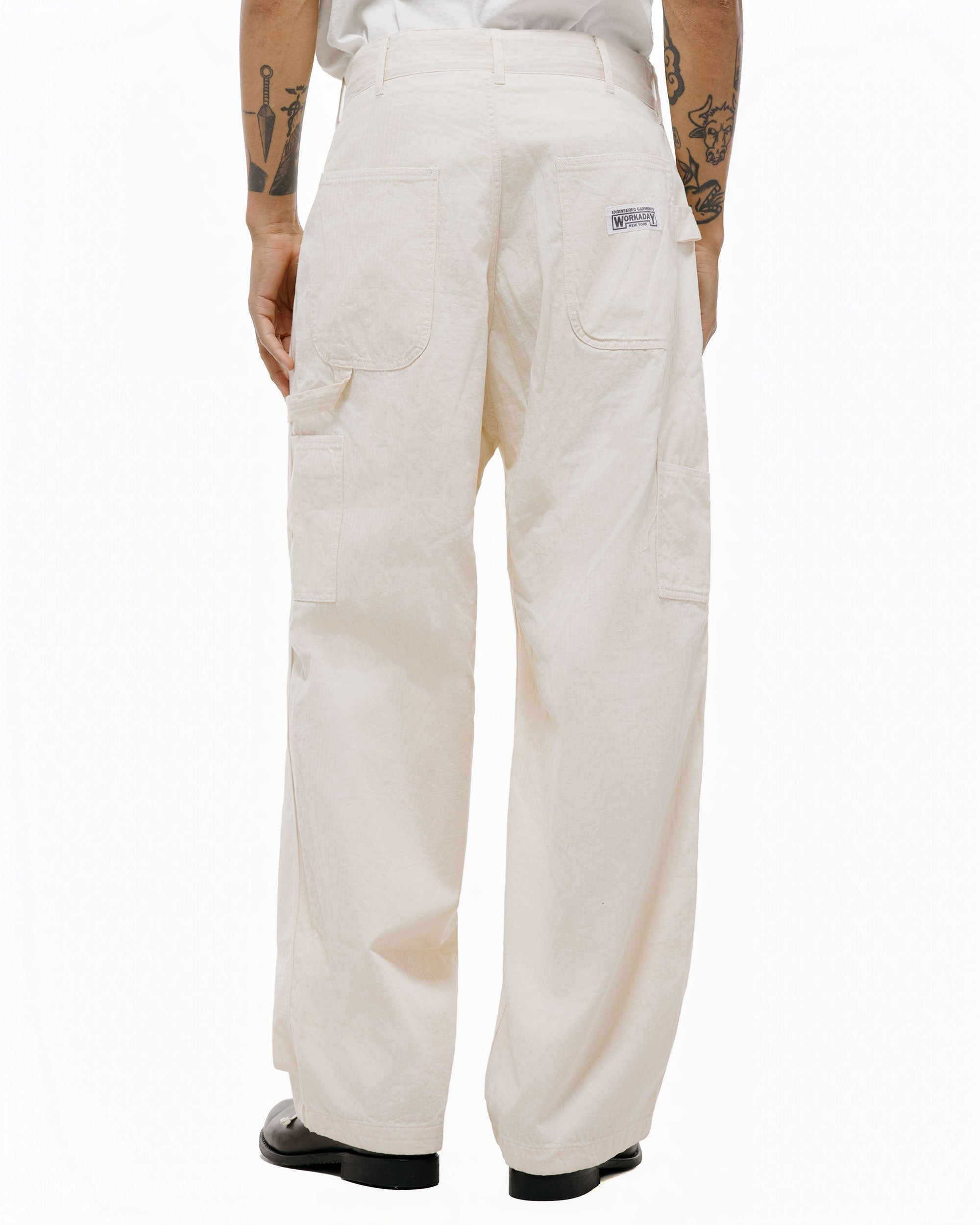 Engineered Garments Workaday Painter Pant Natural 7oz Cotton HB Twill