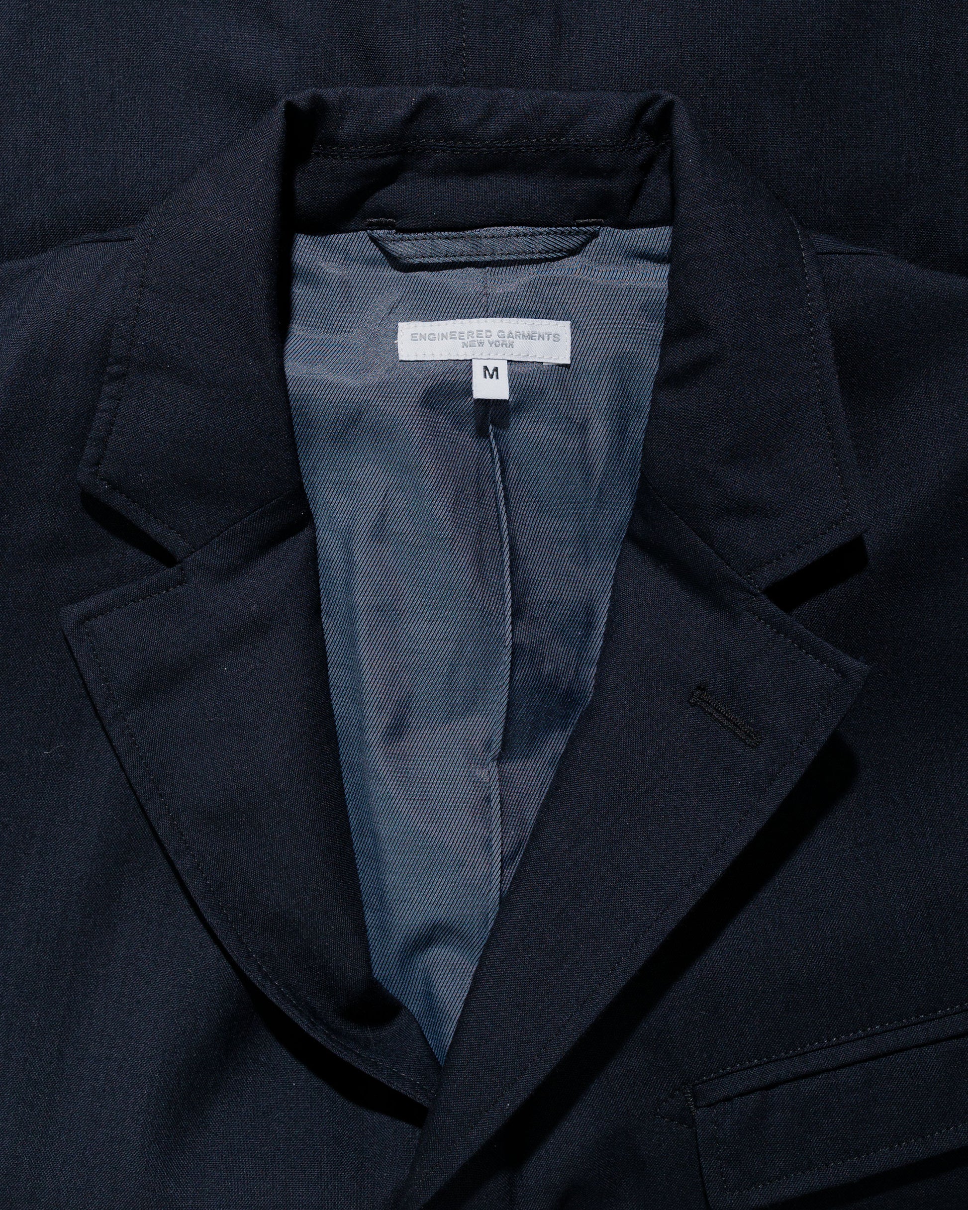 Engineered Garments Andover Jacket Dark Navy Tropical Wooldetail