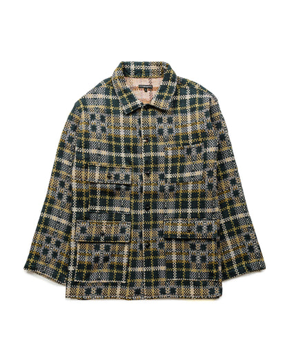 Engineered Garments BA Shirt Jacket Black/Tan Cotton Acrylic Old Plaid