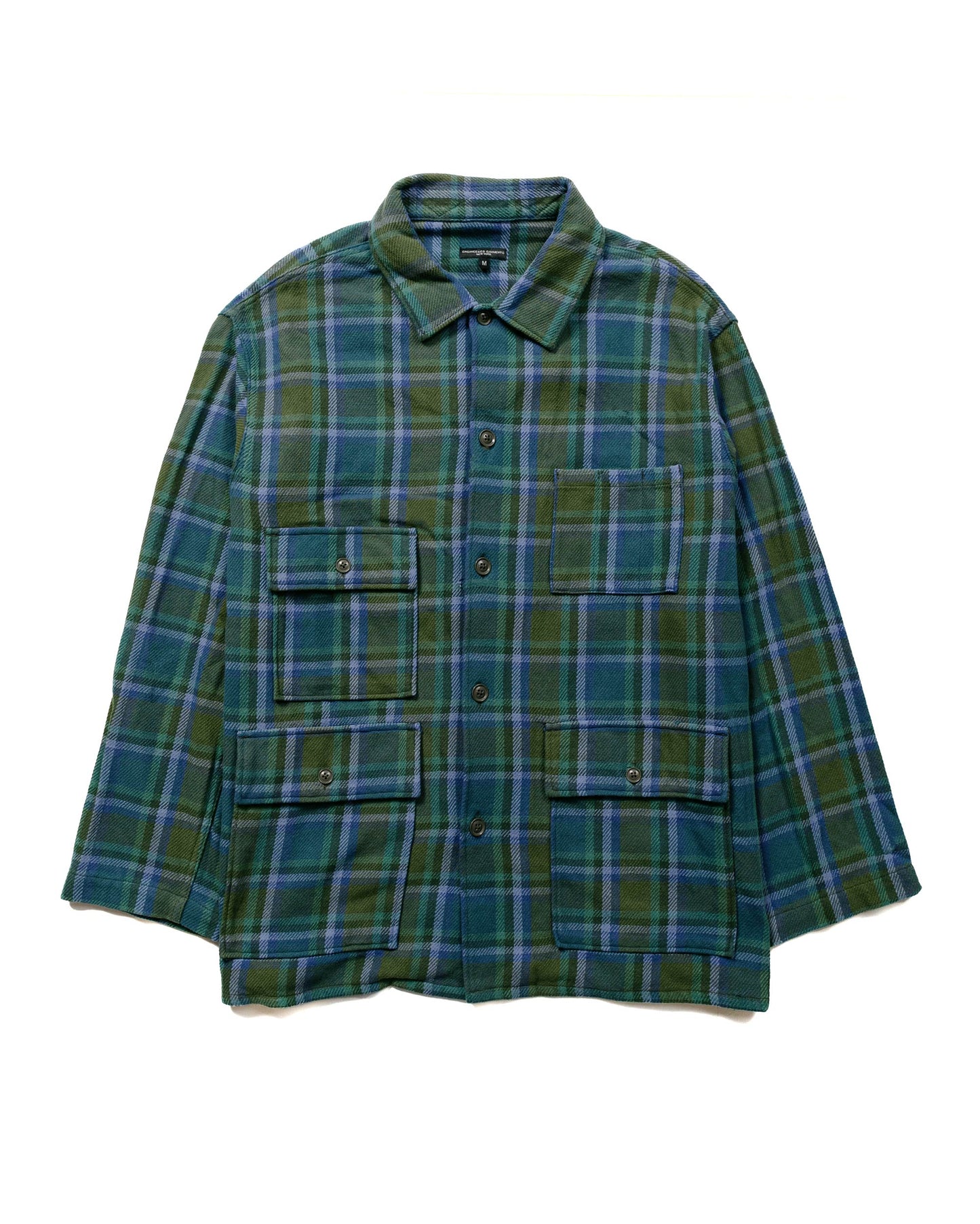 Engineered Garments BA Shirt Jacket Green Cotton Heavy Twill Plaid