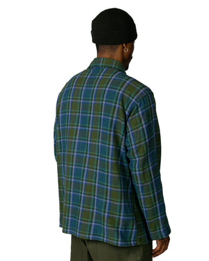 Engineered Garments BA Shirt Jacket Green Cotton Heavy Twill Plaid Model Back