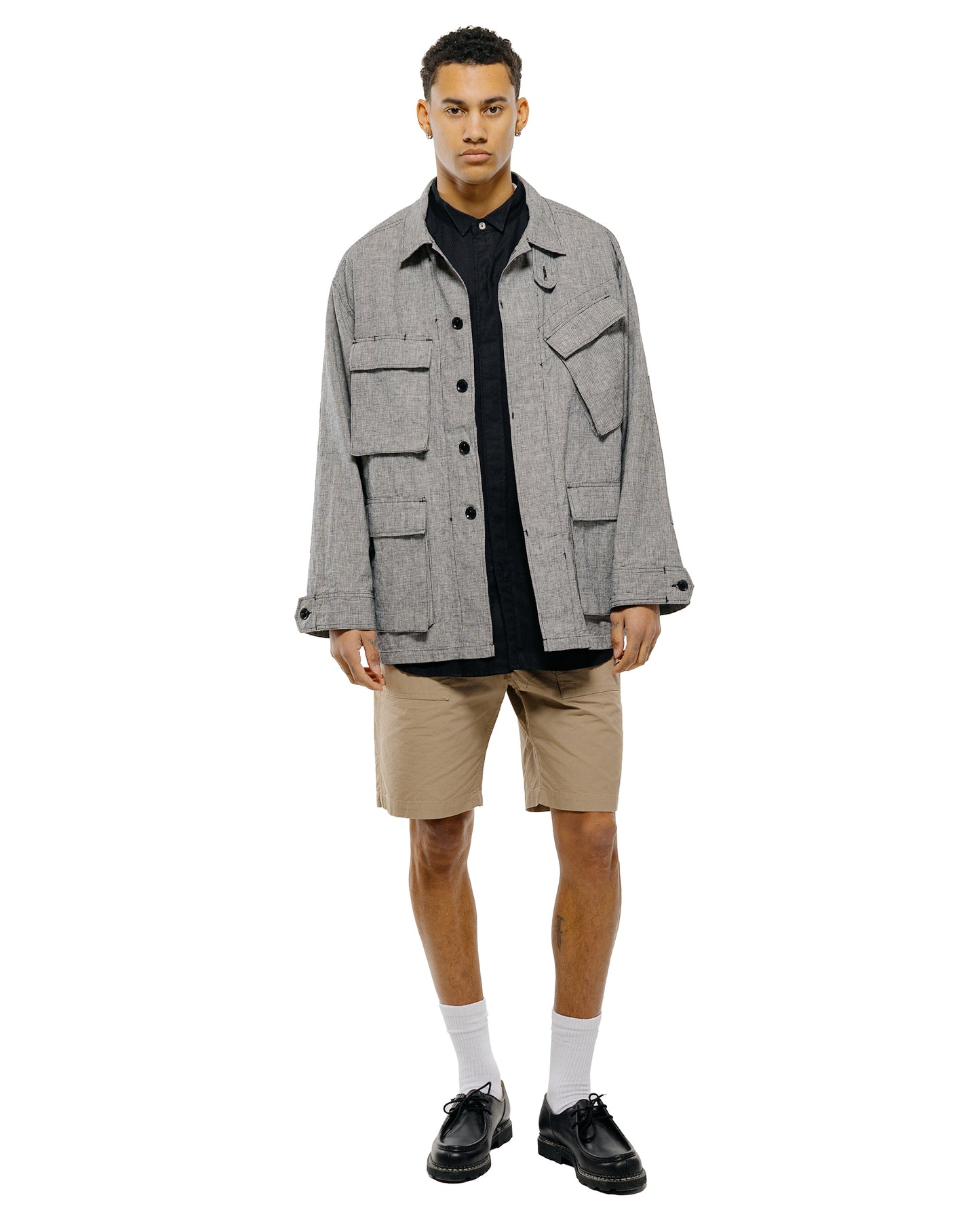 Engineered Garments BDU Jacket Black/Grey CL Houndstooth