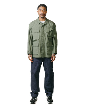 Engineered Garments BDU Jacket Olive Cotton Ripstop model full
