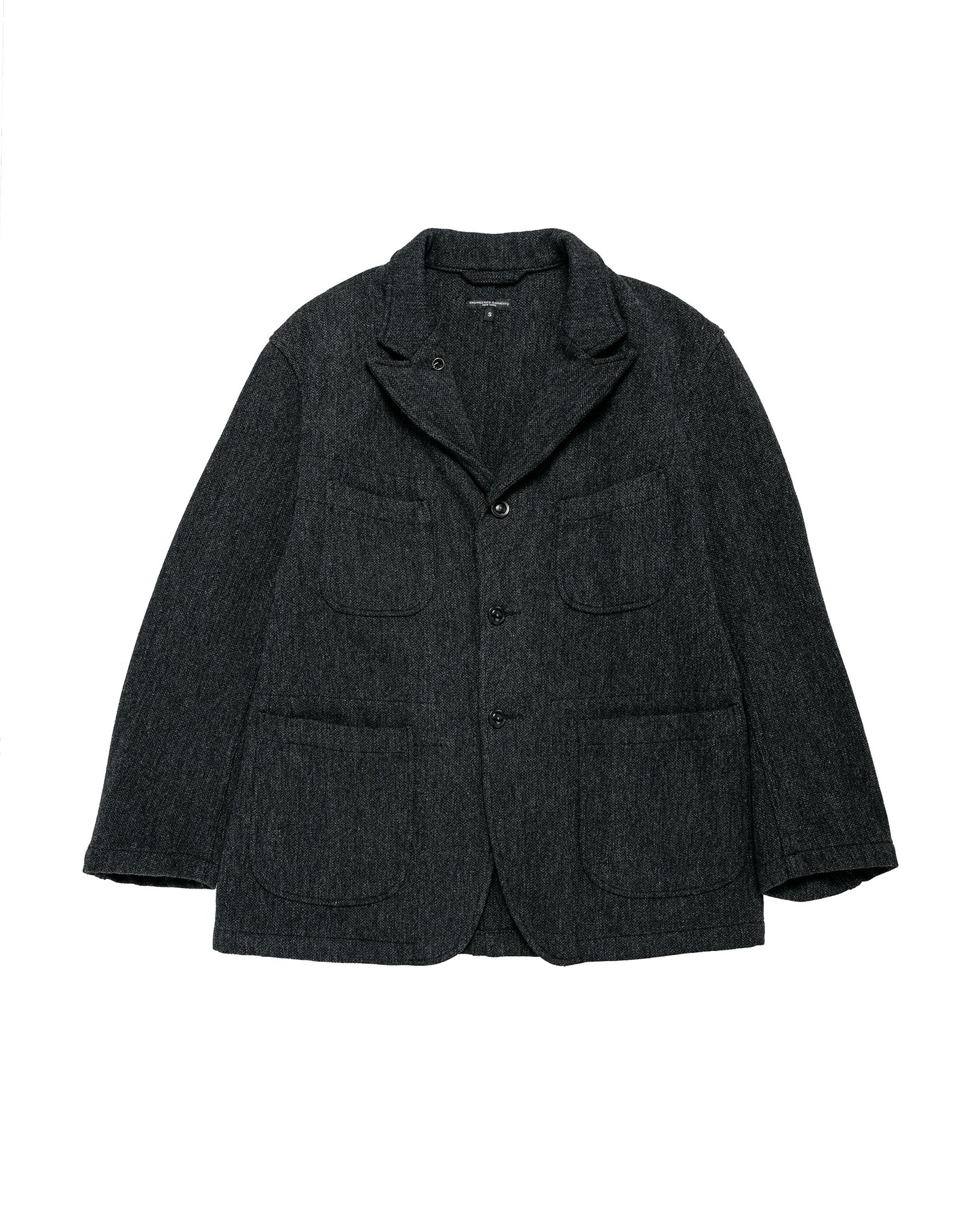 Engineered Garments Bedford Jacket Charcoal Wool Poly Heavy Tweed