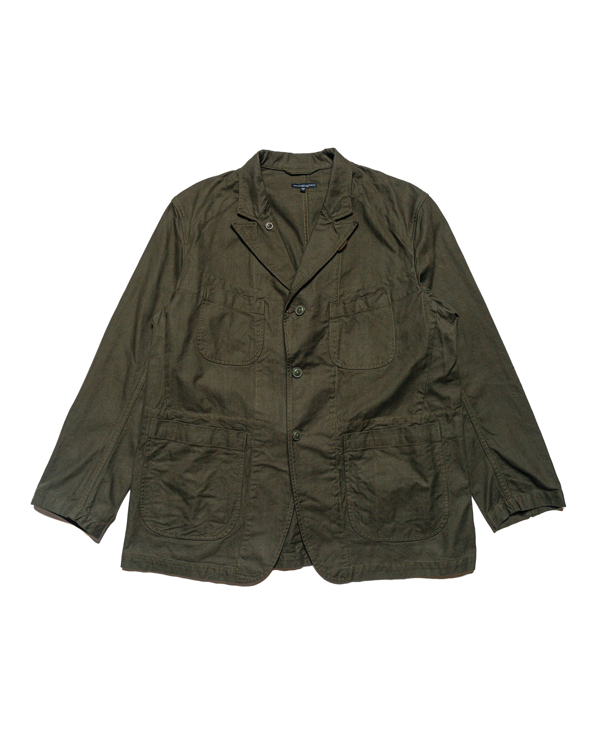 Engineered Garments Bedford Jacket Olive Cotton Brushed Herringbone