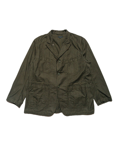 Engineered Garments Bedford Jacket Olive Cotton Brushed Herringbone